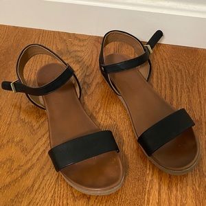 Rock & Candy Black Strap Sandals